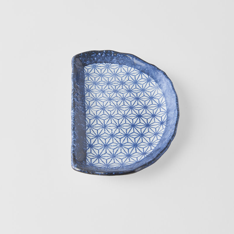 Plate Tempura 21cm Indigo Blue Starburst Design - Image 4