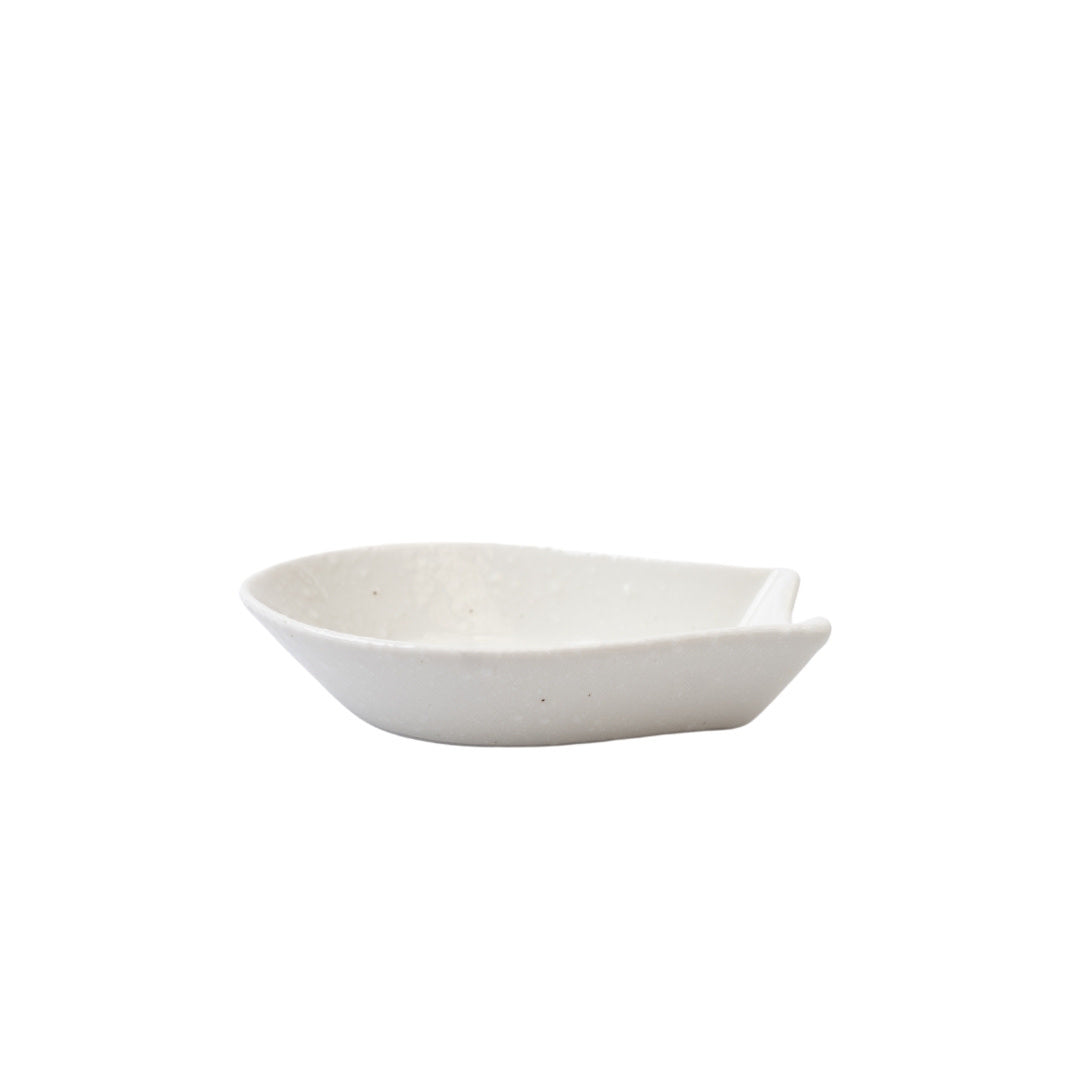 Spoon Rest Kanso Small Soft White Glaze - Image 1