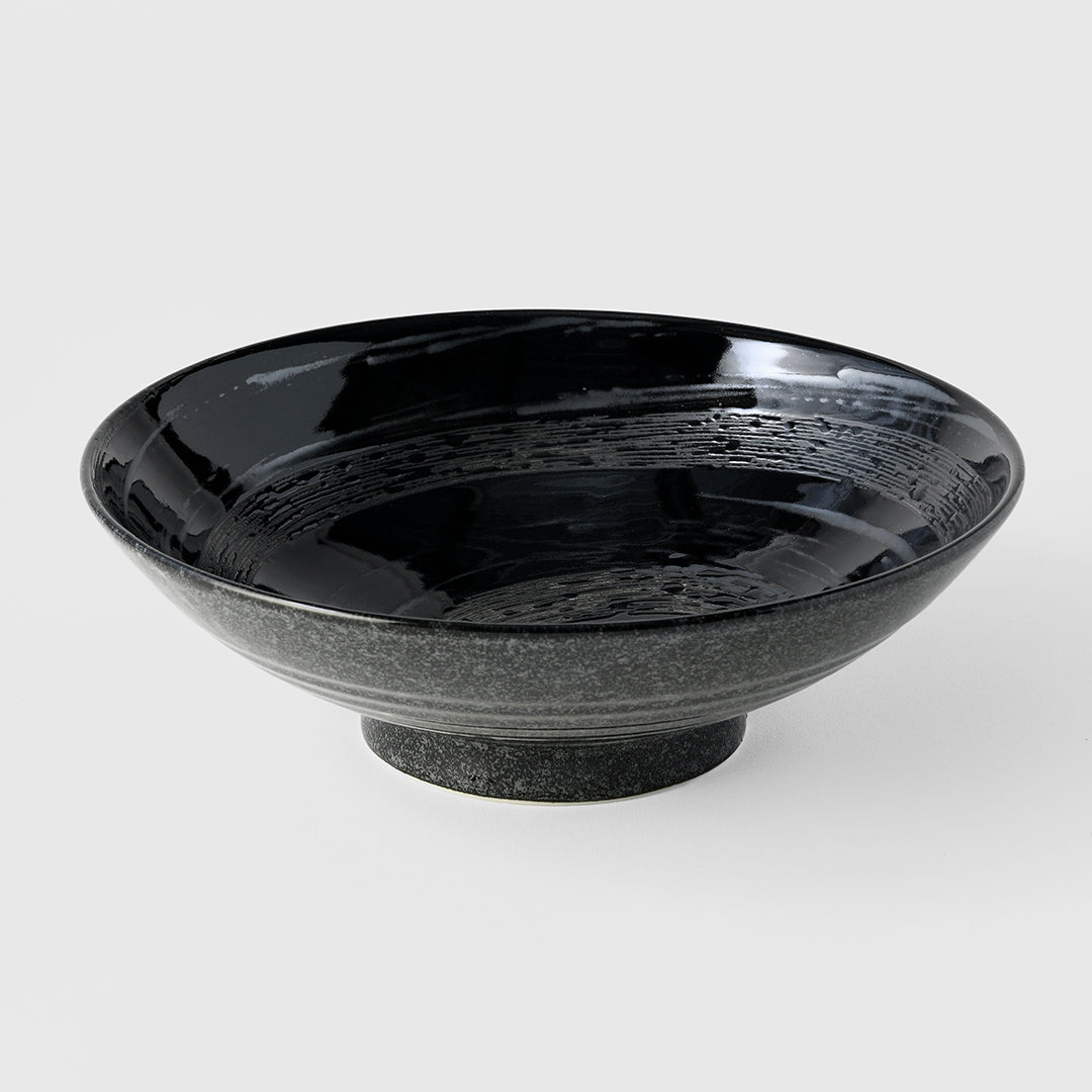 Ramen Bowl 24.5cm Gunmetal Swirl Glaze - Image 1