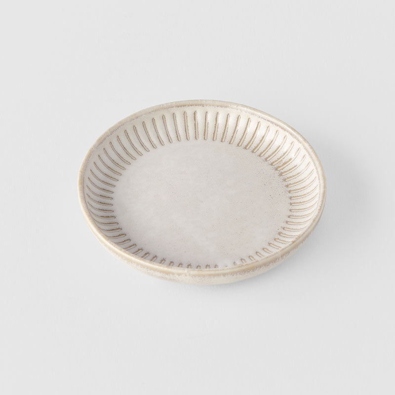 Sauce Dish 9cm Ridged Alabaster Glaze - Image 1