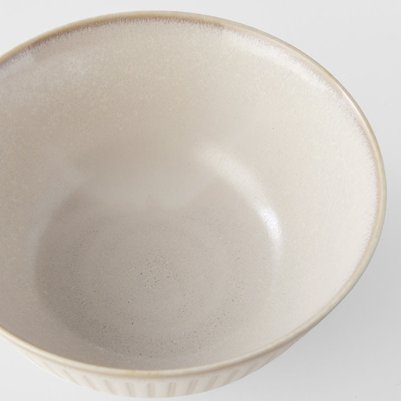 Bowl 16cm Ridged Alabaster Glaze - Image 3