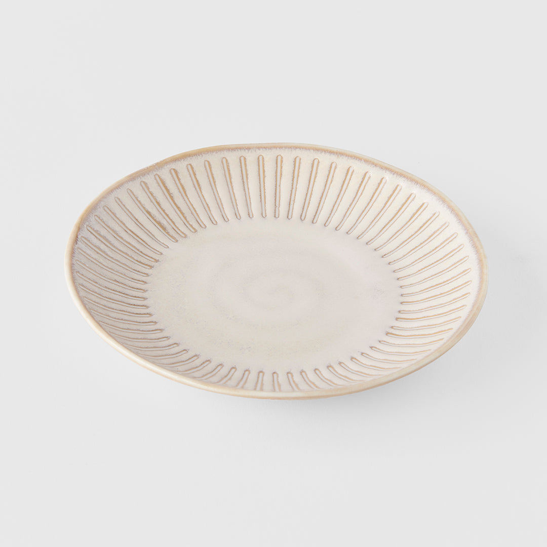 Saucer 14cm Ridged Alabaster Glaze - Image 1
