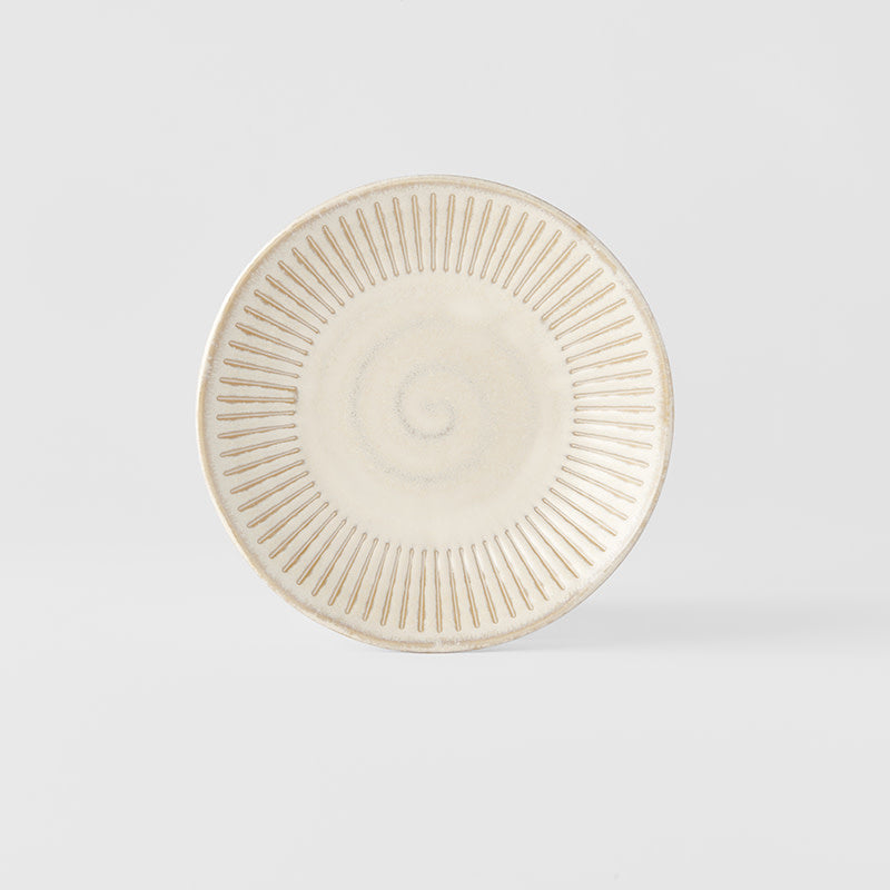 Tapas Plate 16cm Ridged Alabaster Glaze - Image 3