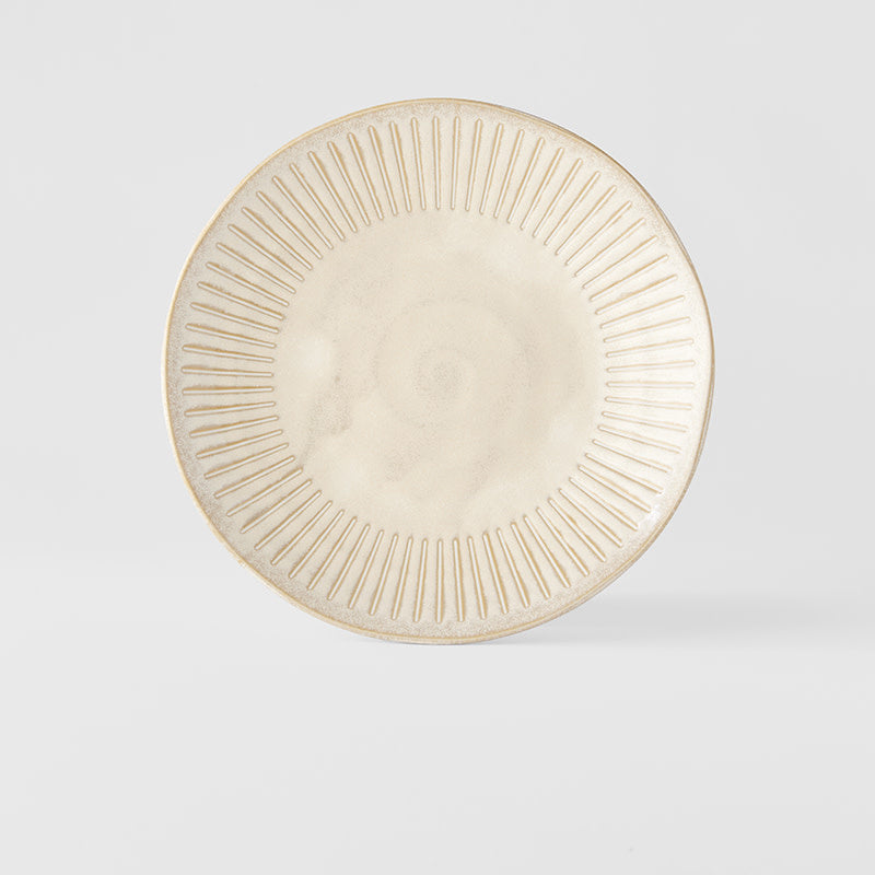 Plate 25cm Ridged Alabaster Glaze - Image 5