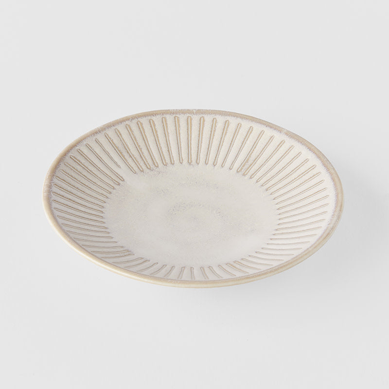 Sauce Dish Large 12cm Ridged Alabaster Glaze - Image 1