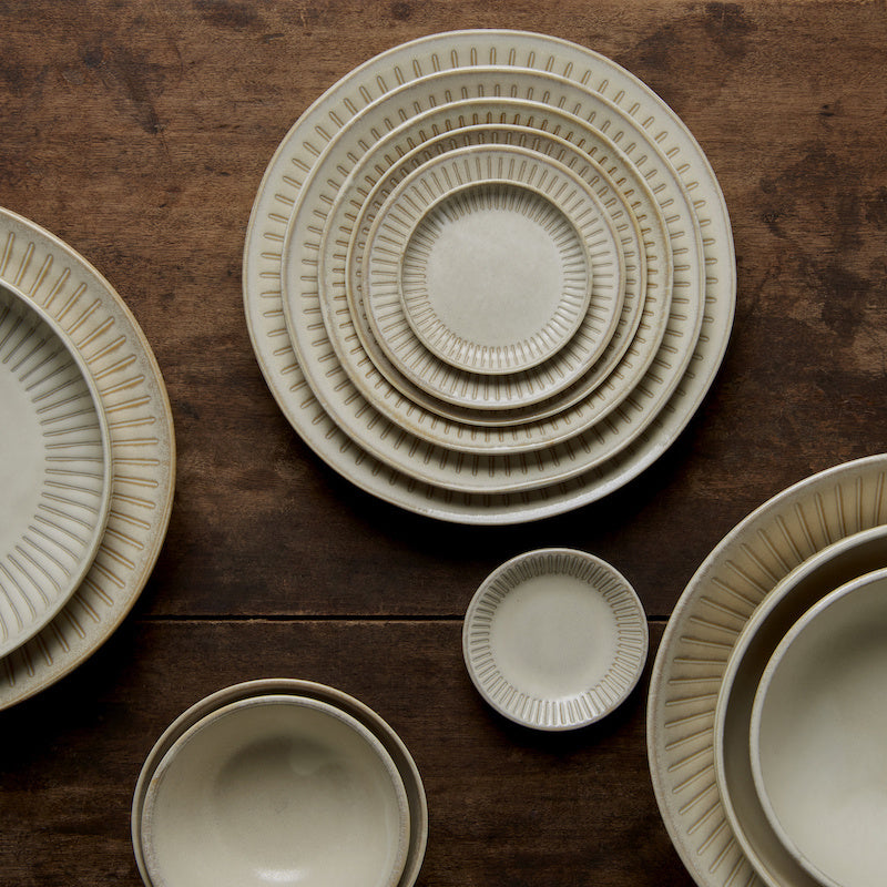 Plate Oval 19cm Ridged Alabaster Glaze - Image 5