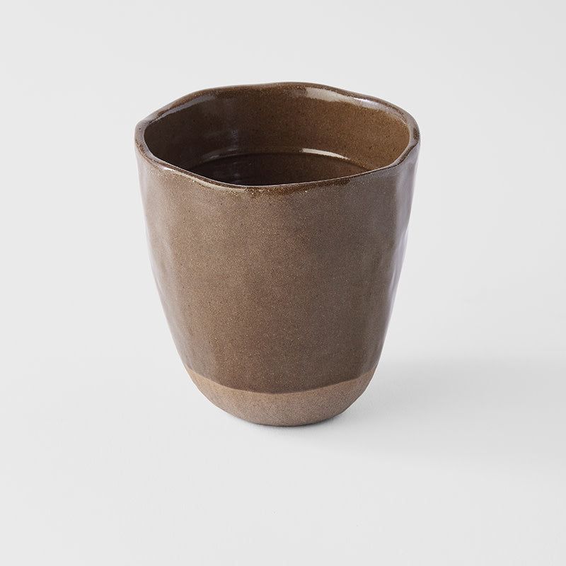 Lopsided Mug 275ml Hazel Brown Glaze - Image 1