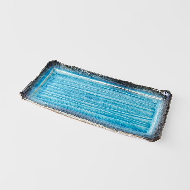 Serving Platter 42cm Sky Blue Glaze - Image 1