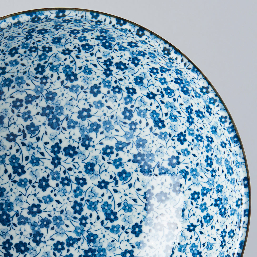 Ramen Bowl 21.5cm Blue Daisy Glaze - Image 2