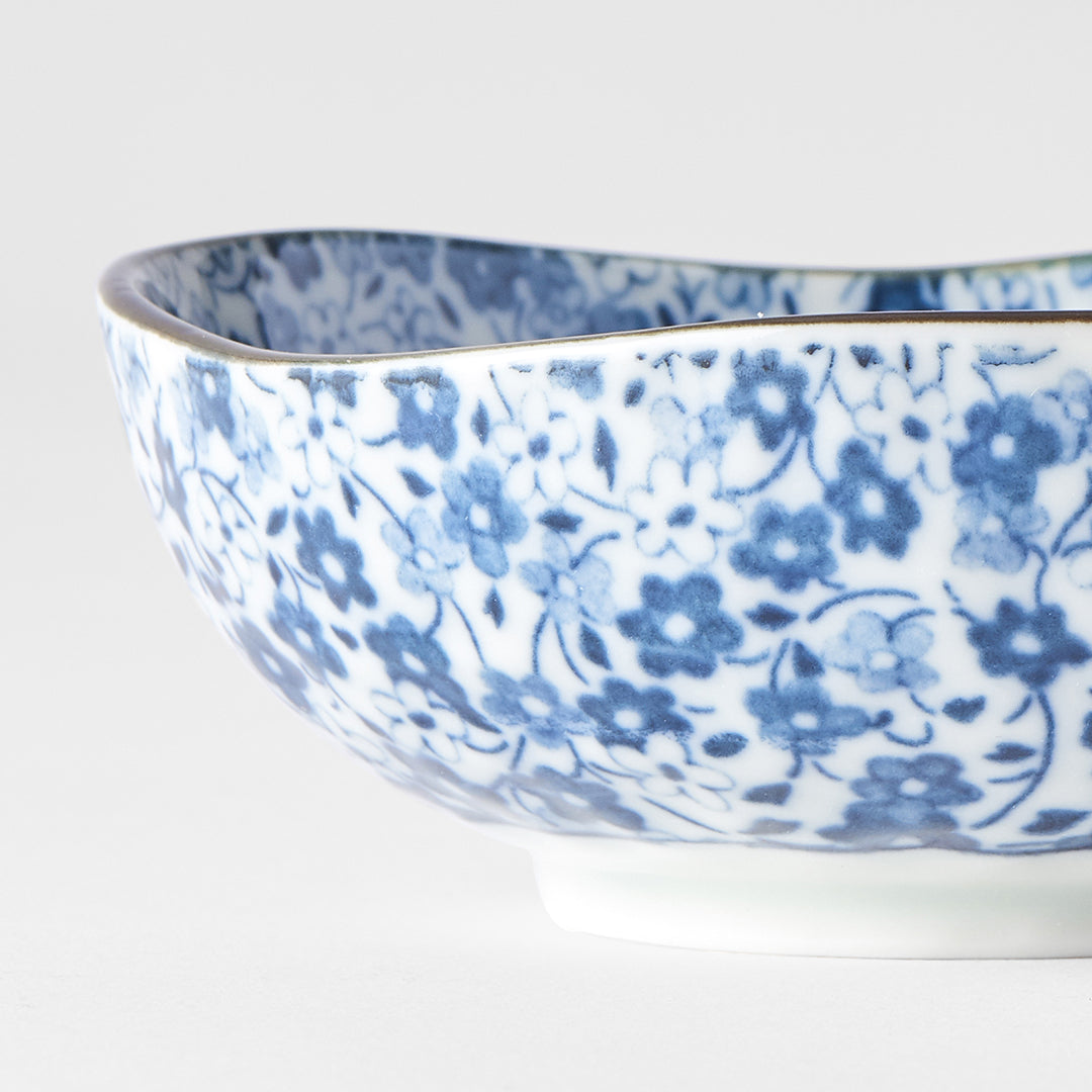 Sauce Dish Organic 11cm Blue Daisy Glaze - Image 2