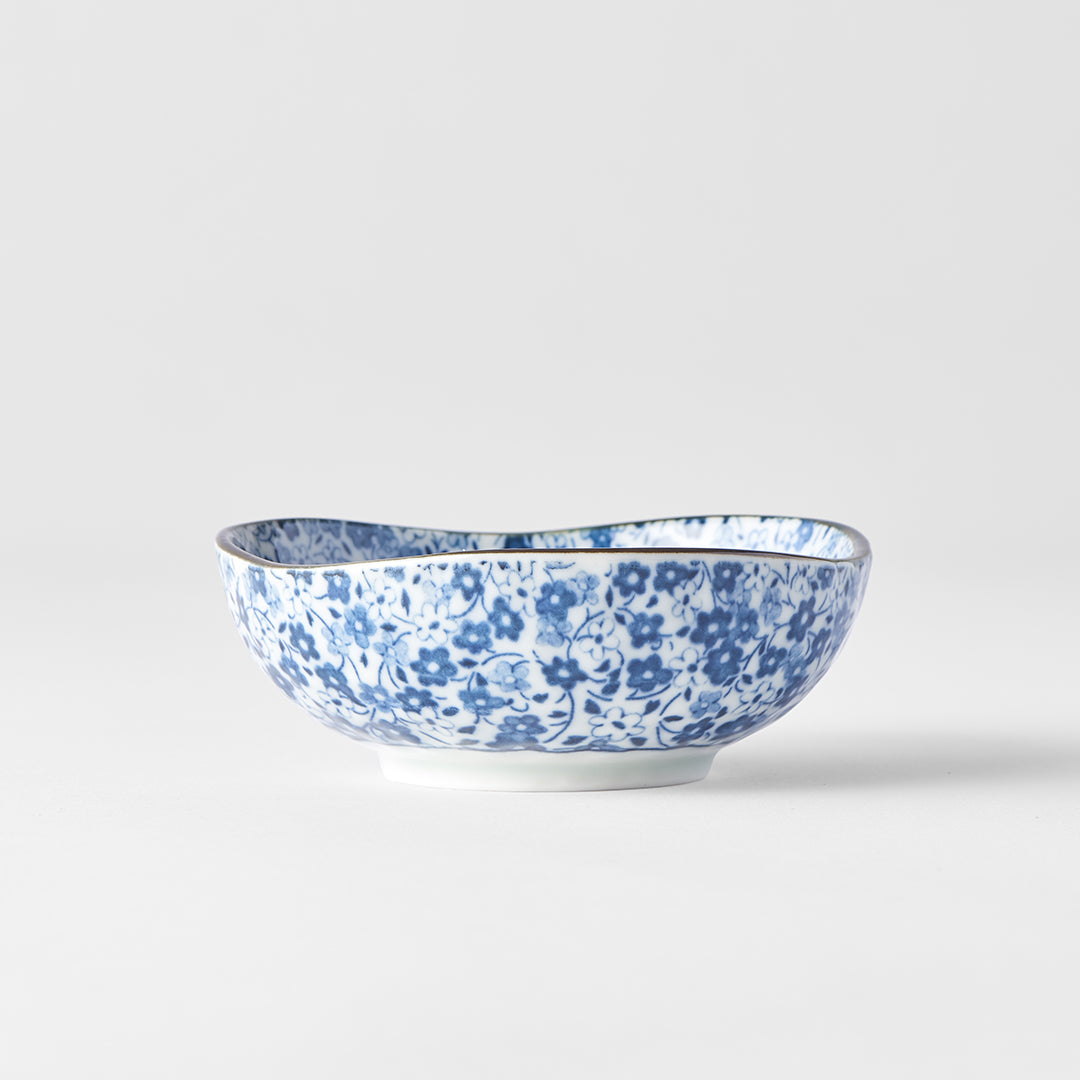 Sauce Dish Organic 11cm Blue Daisy Glaze - Image 3
