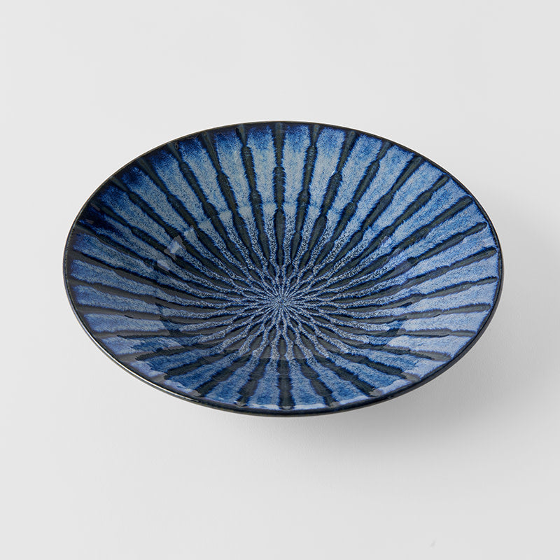 Bowl 24cm Indigo Drip Glaze - Image 1