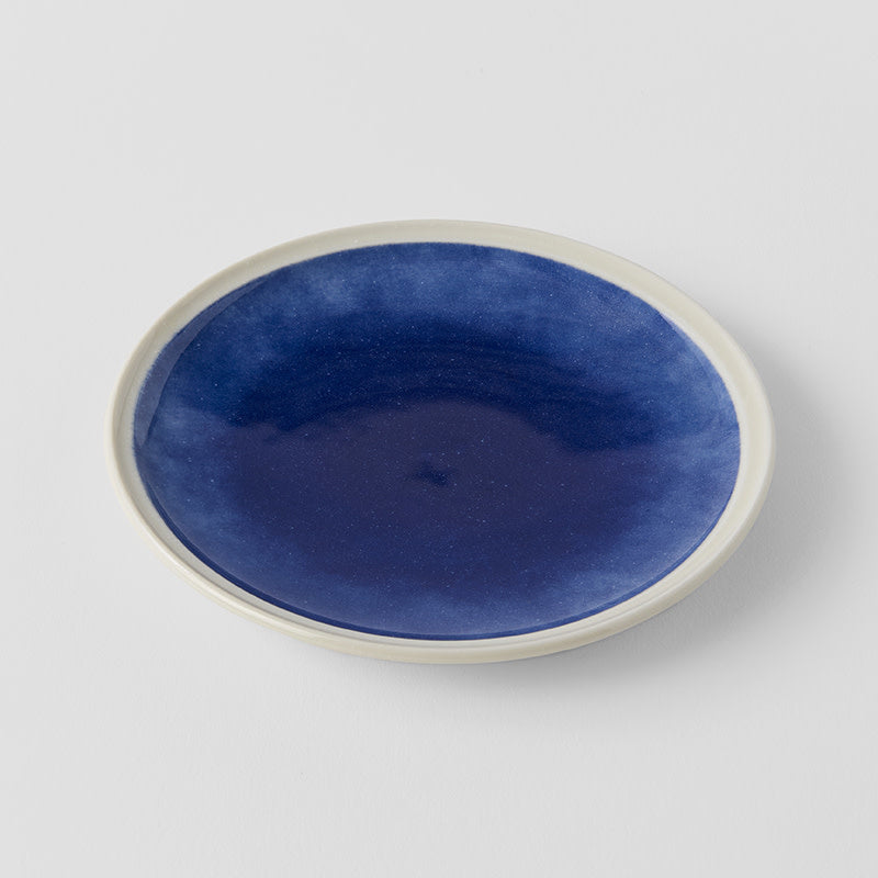 Plate 14.3cm Small Ocean Blue Glaze - Image 1