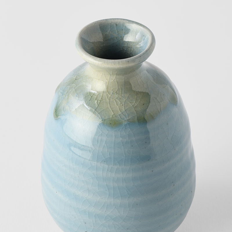 Sake Jug 280ml Crazed Blue Glaze - Image 1