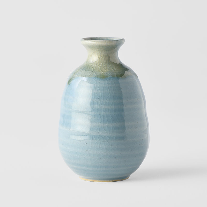 Sake Jug 280ml Crazed Blue Glaze - Image 2