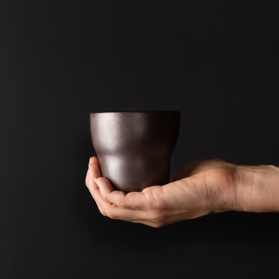 Mug Yunomi 280ml Metallic Splash Glaze - Image 1