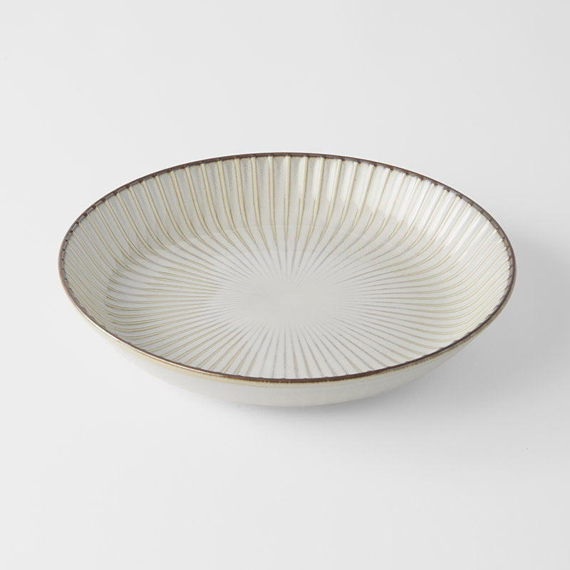 Plate High Rim 22.5cm White Sendan Glaze - Image 1