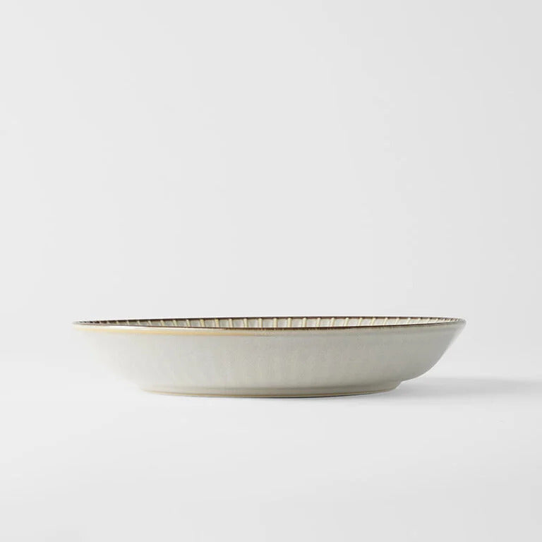 Plate High Rim 22.5cm White Sendan Glaze - Image 4