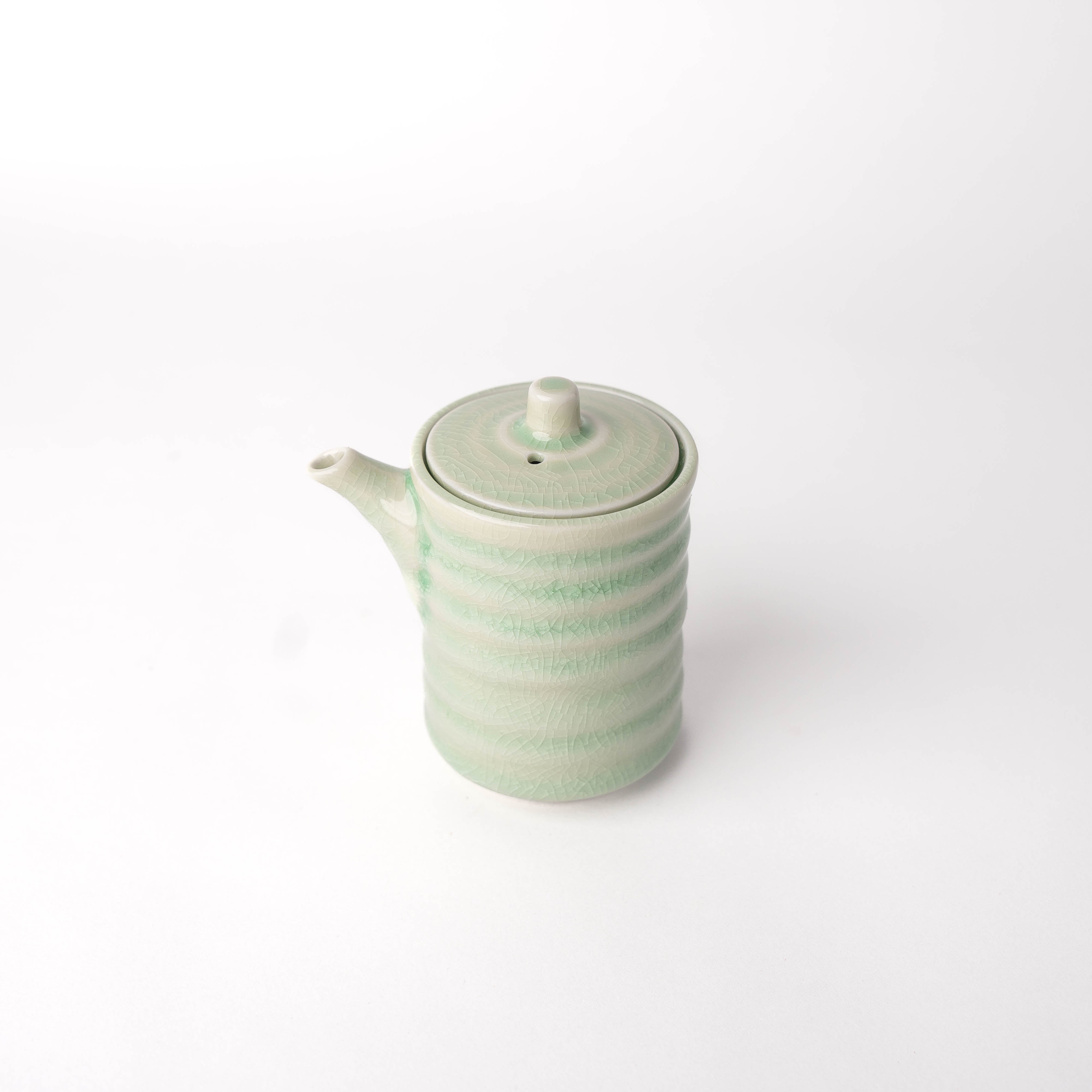Soy Pot Ribbed 170ml Celadon Glaze - Image 1