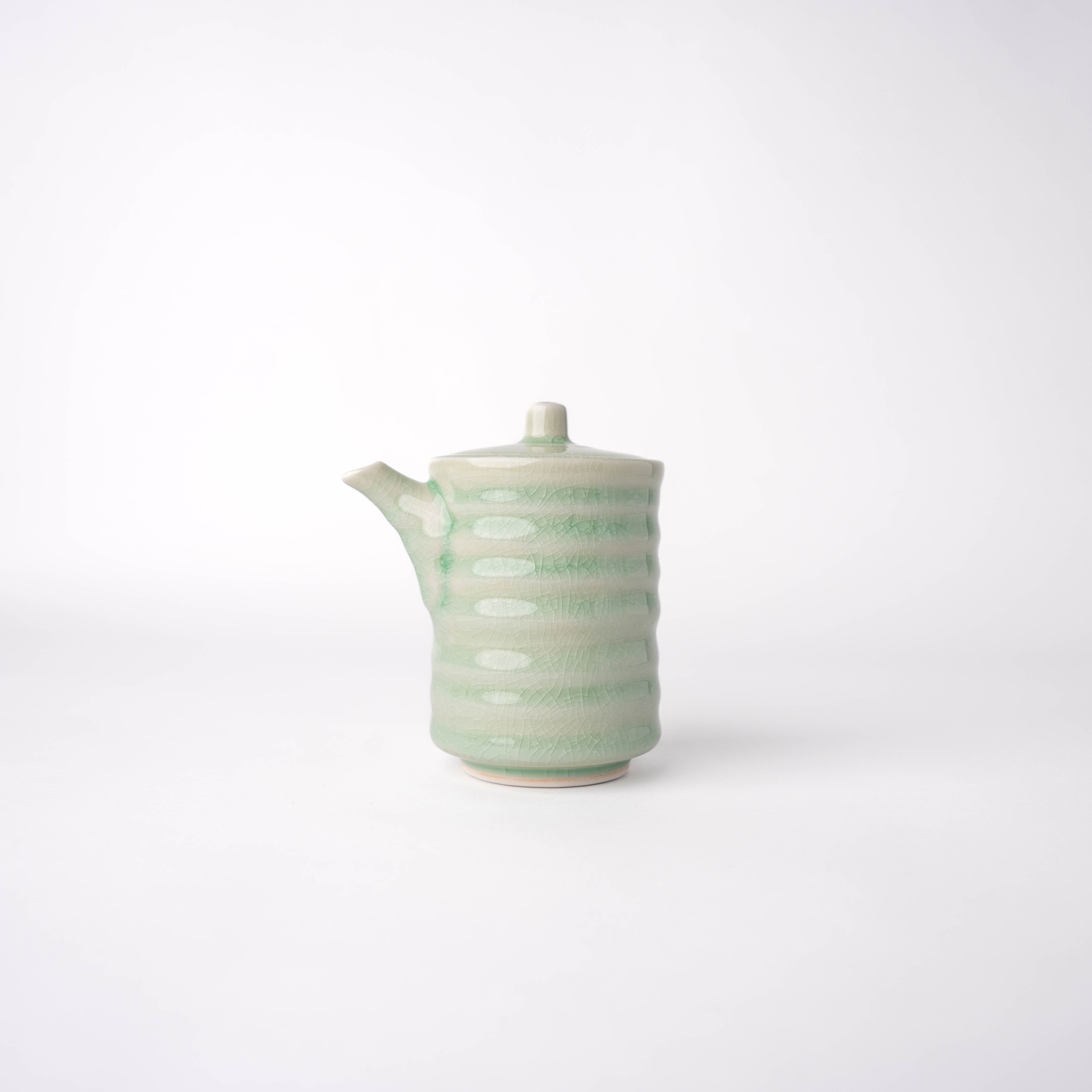 Soy Pot Ribbed 170ml Celadon Glaze - Image 3