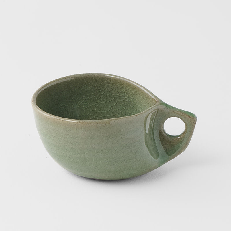 Cup 100ml Arc Green Glaze - Image 1