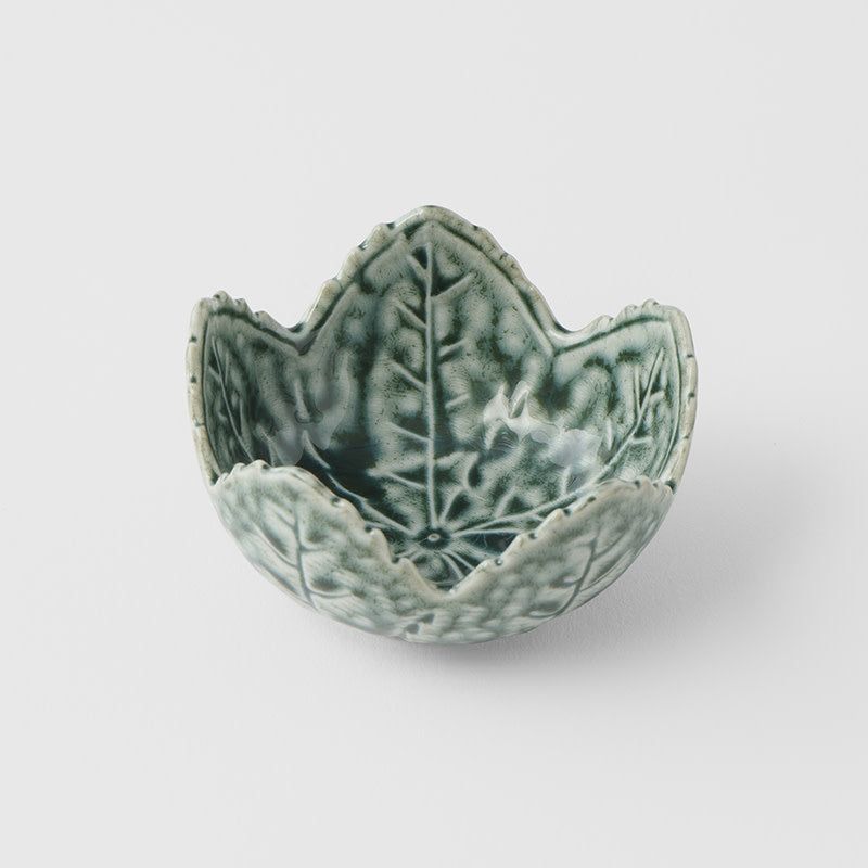 Sauce Dish Leaf 7.5cm Green Glaze - Image 3