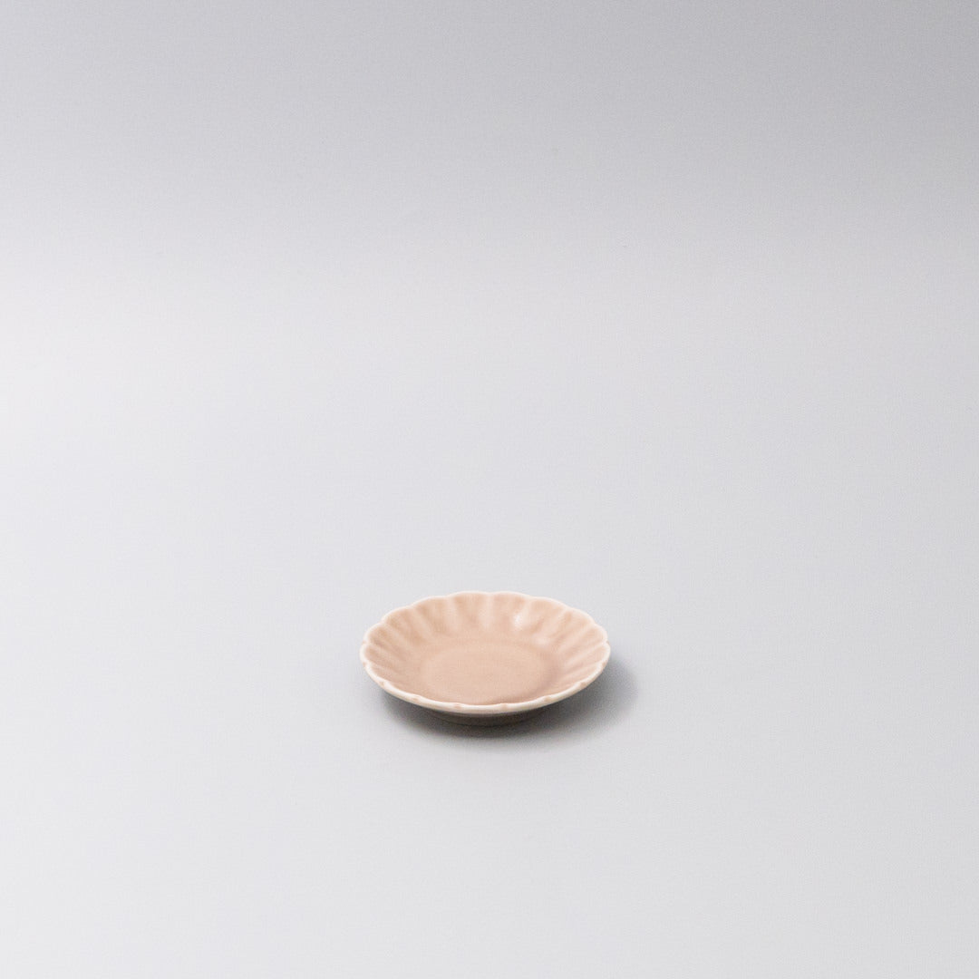 Sauce Dish 8cm Scallop Blush Gloss Glaze - Image 1