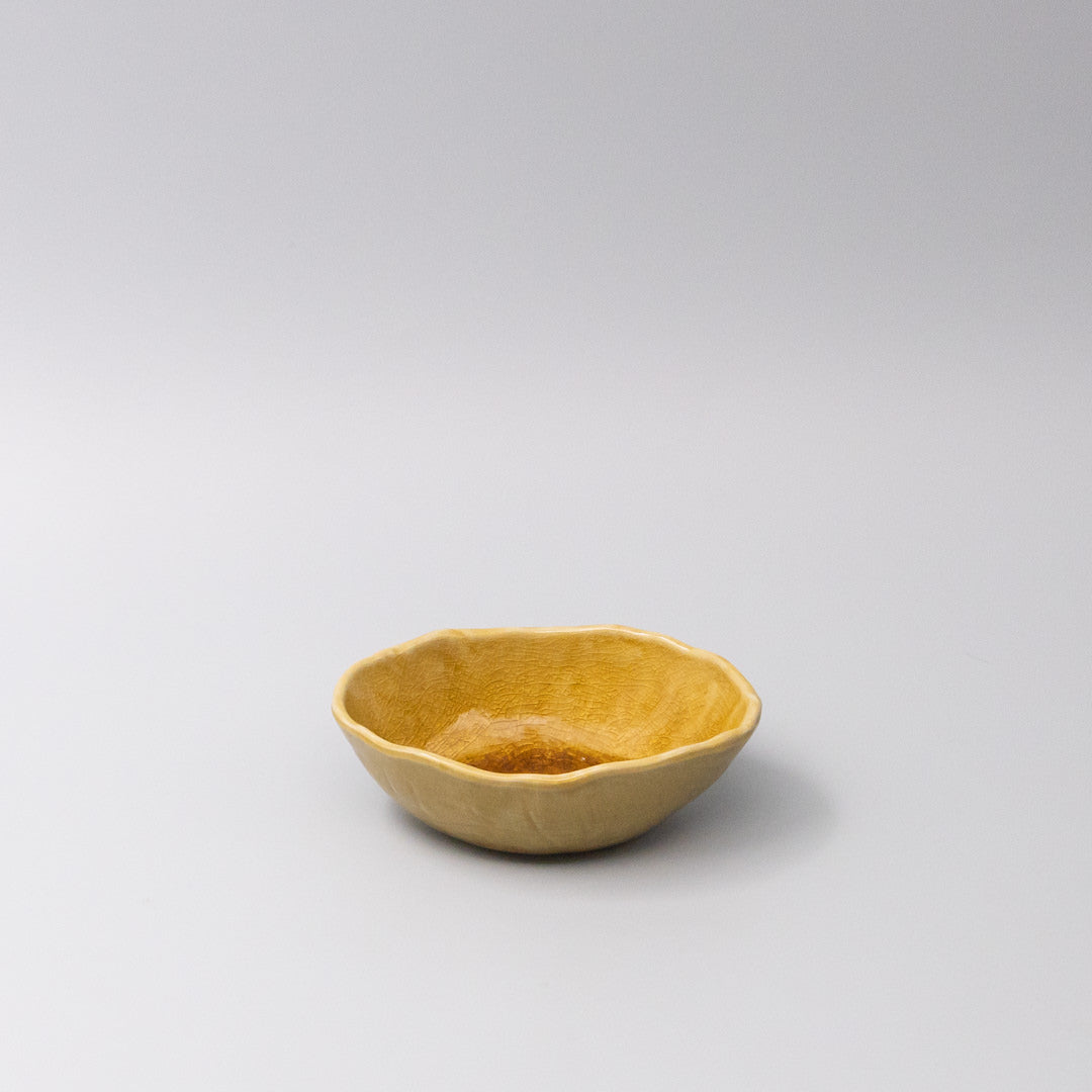 Bowl Oval 13cm Amane Amber Glaze - Image 1