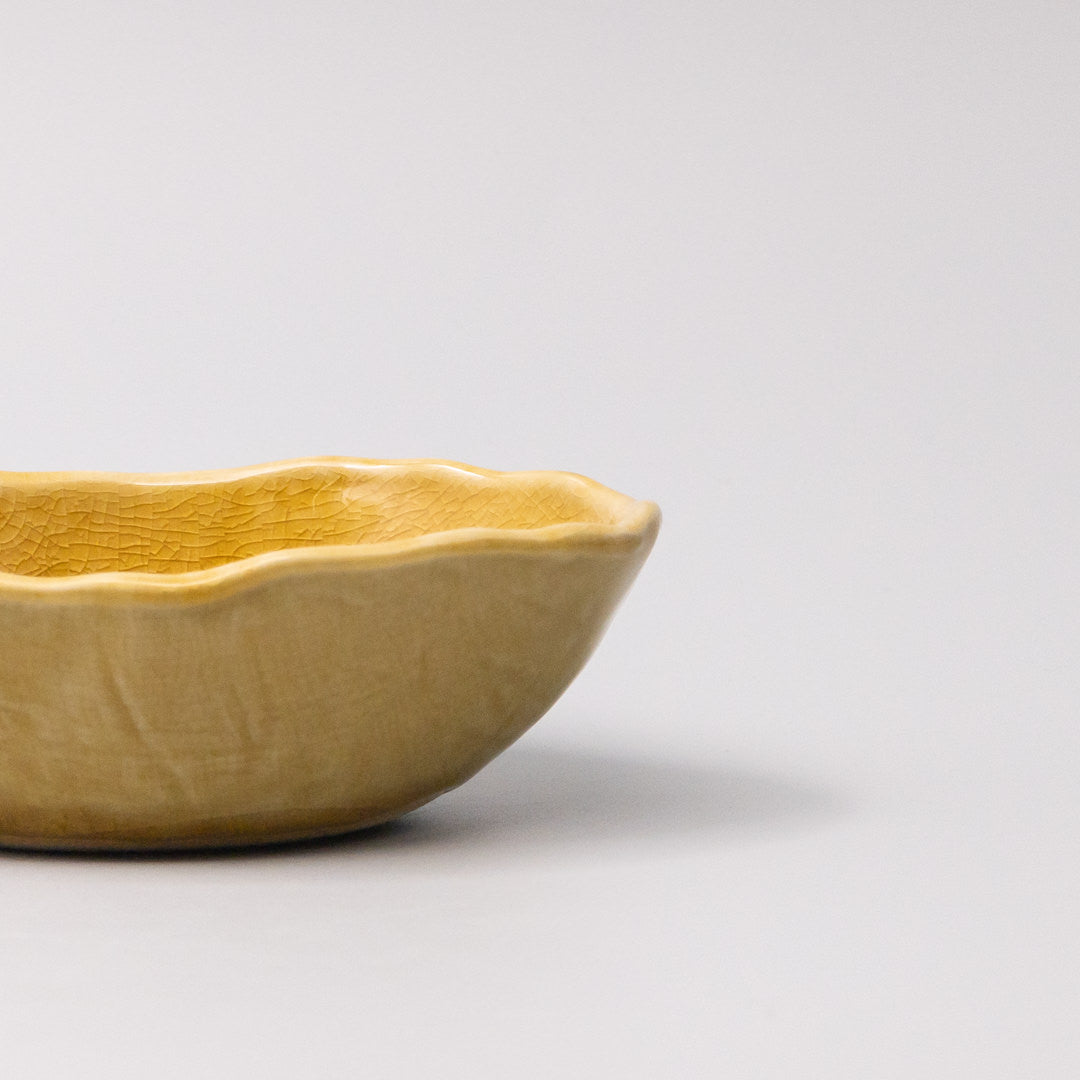 Bowl Oval 13cm Amane Amber Glaze - Image 3