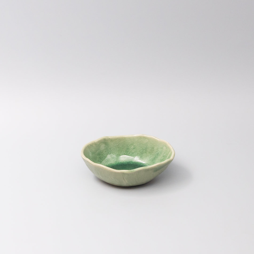 Bowl Oval 13.5cm Amane Emerald Glaze - Image 1