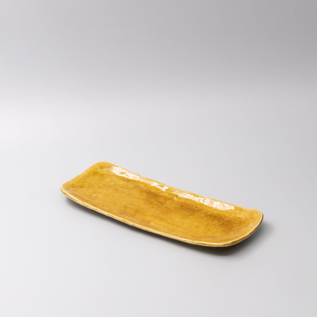 Plate Sashimi 31cm Amane Amber Glaze - Image 1