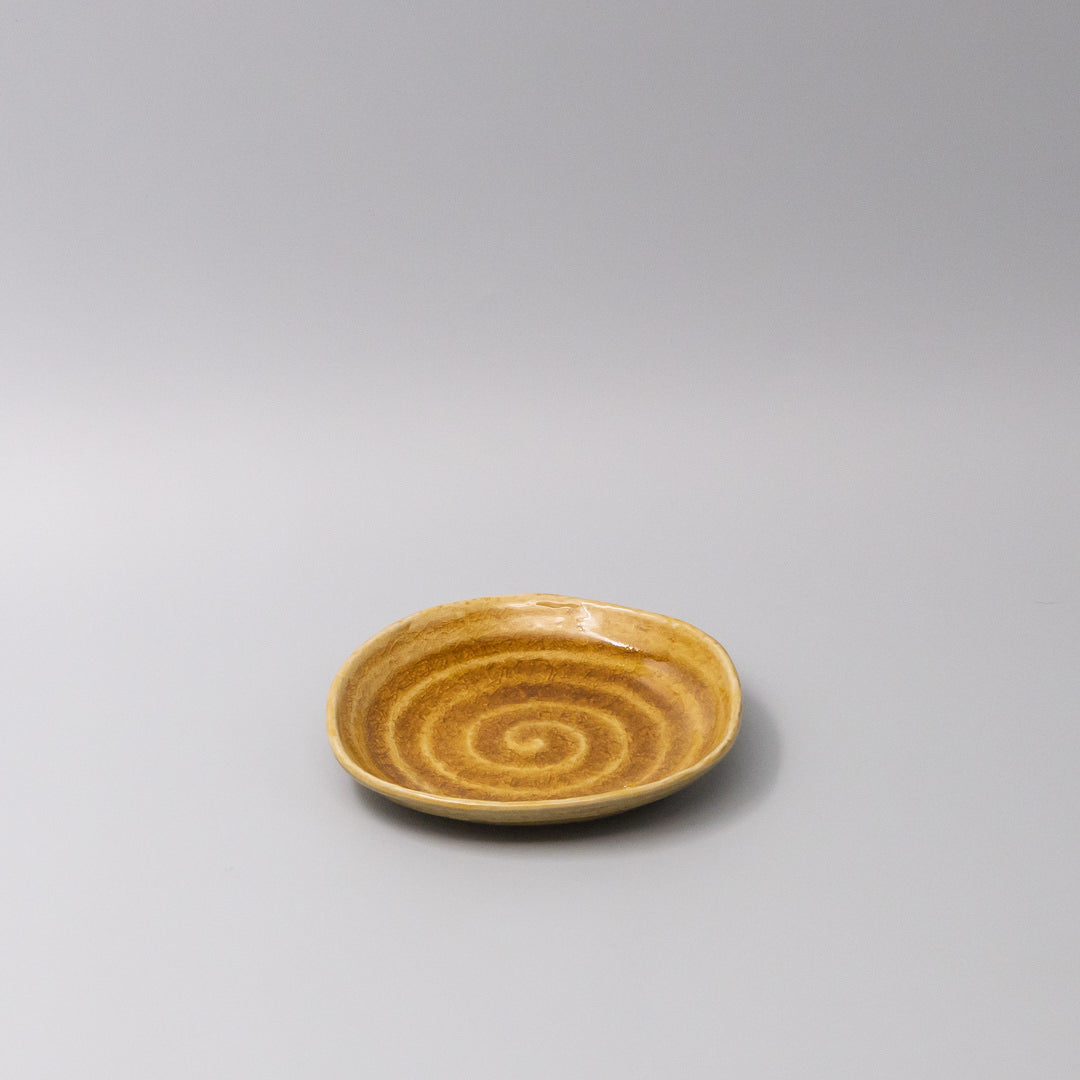 Plate 13.5cm Amane Amber Glaze - Image 1