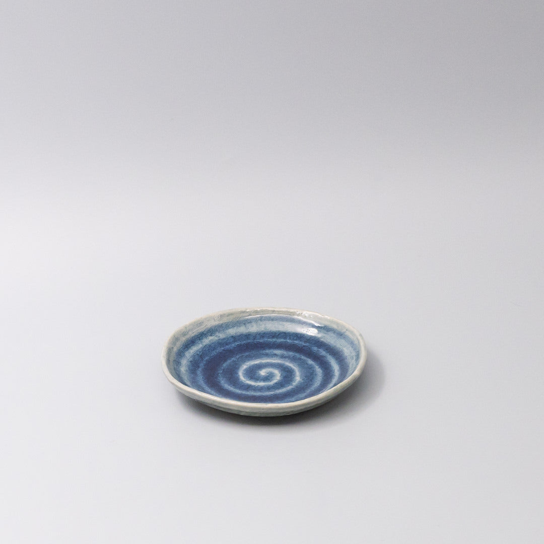 Plate 14cm Amane Sapphire Glaze - Image 1