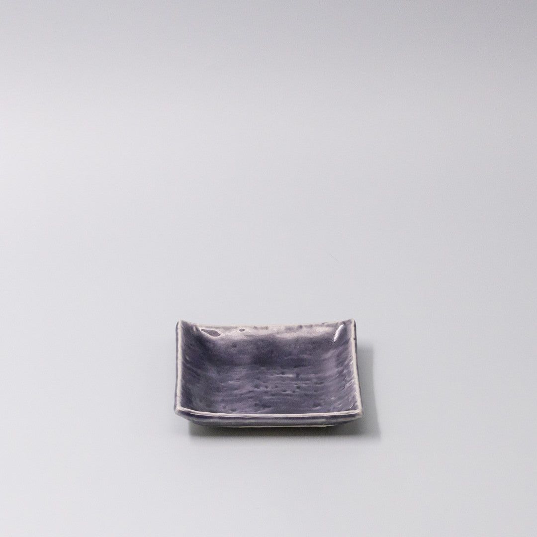 Sauce Dish 10cm Crackle Amethyst Glaze - Image 1