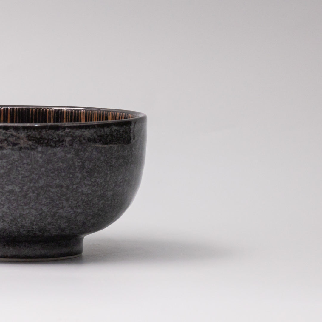 Bowl 16cm Bronze Converging Line Glaze - Image 2