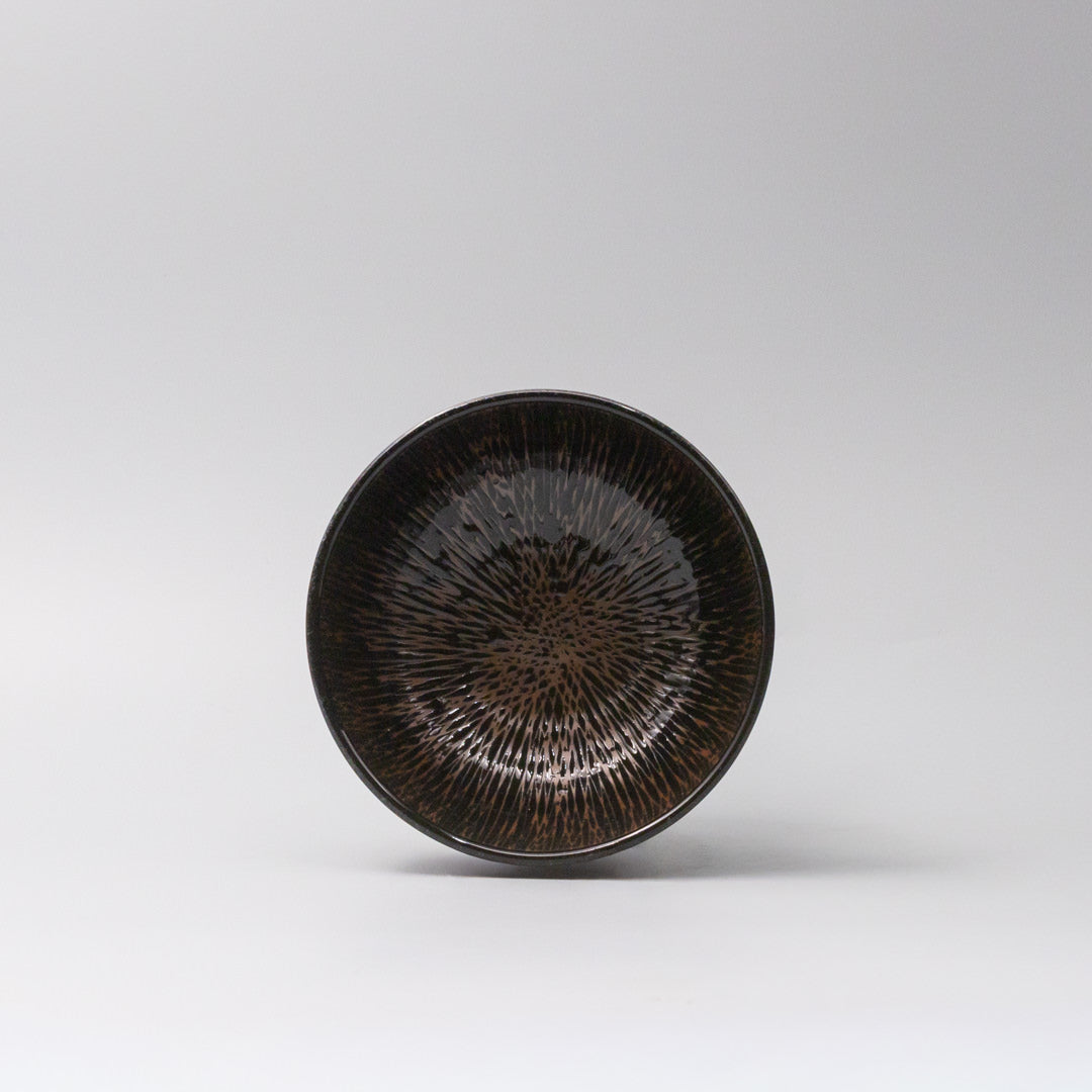Bowl 16cm Bronze Converging Line Glaze - Image 3