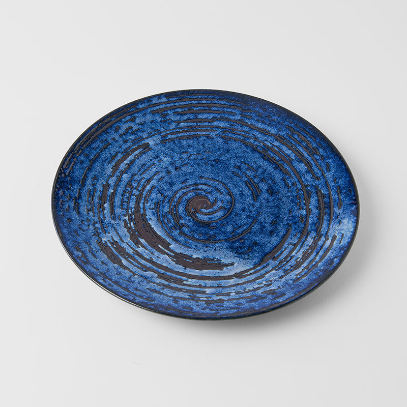 Dinner Plate 28cm Copper Swirl Glaze - Image 1