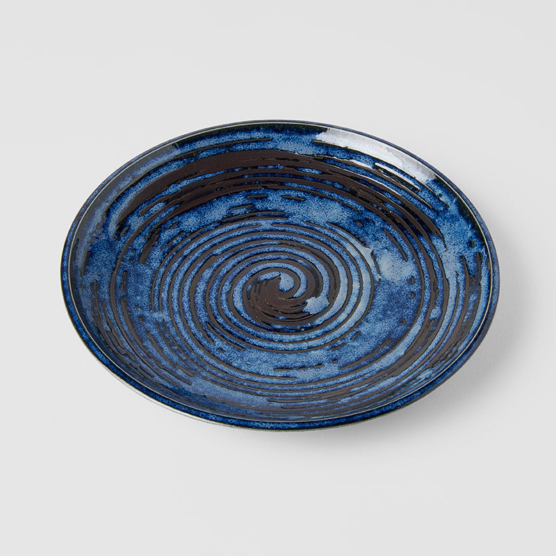 Side Plate 19cm Copper Swirl Glaze - Image 1