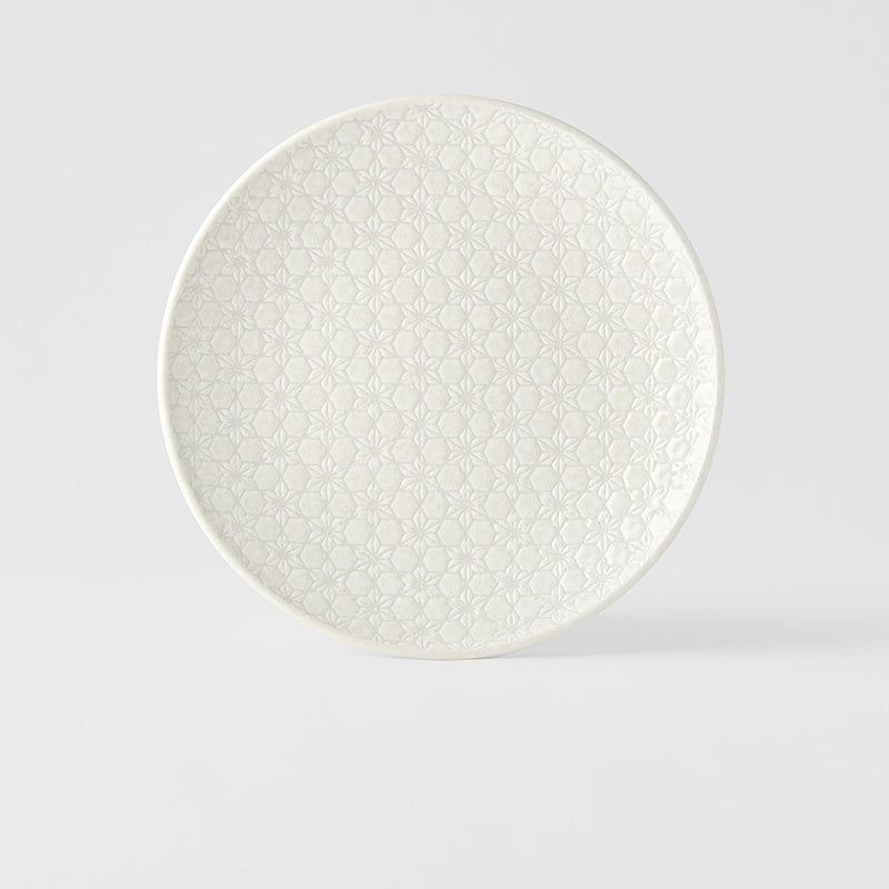 Dinner Plate 25.5cm White Star Glaze - Image 3