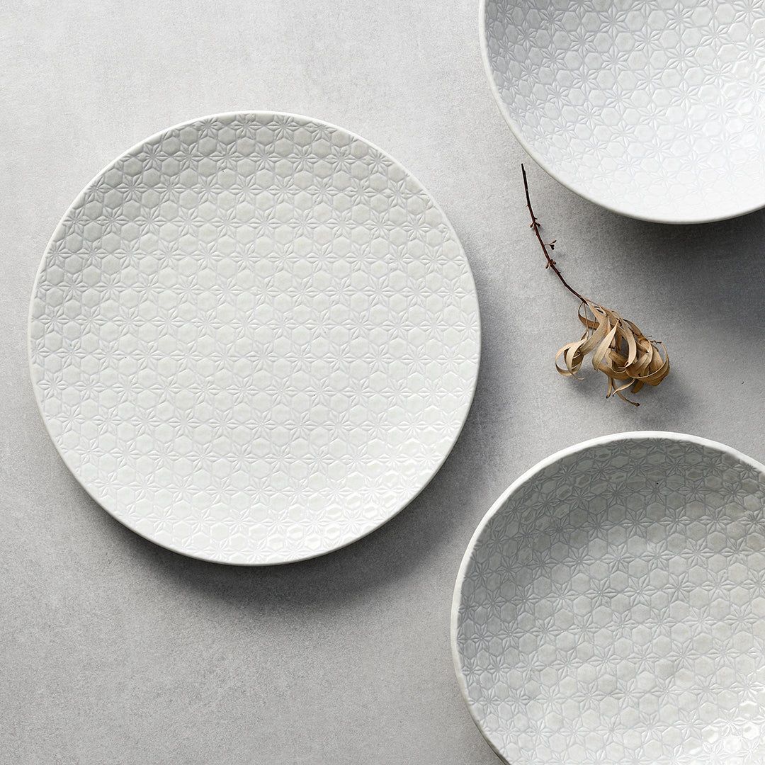 Dinner Plate 25.5cm White Star Glaze - Image 5