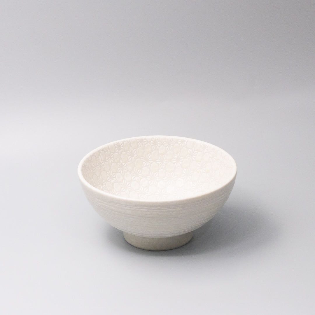 Bowl Large 19.5cm White Star Glaze - Image 1