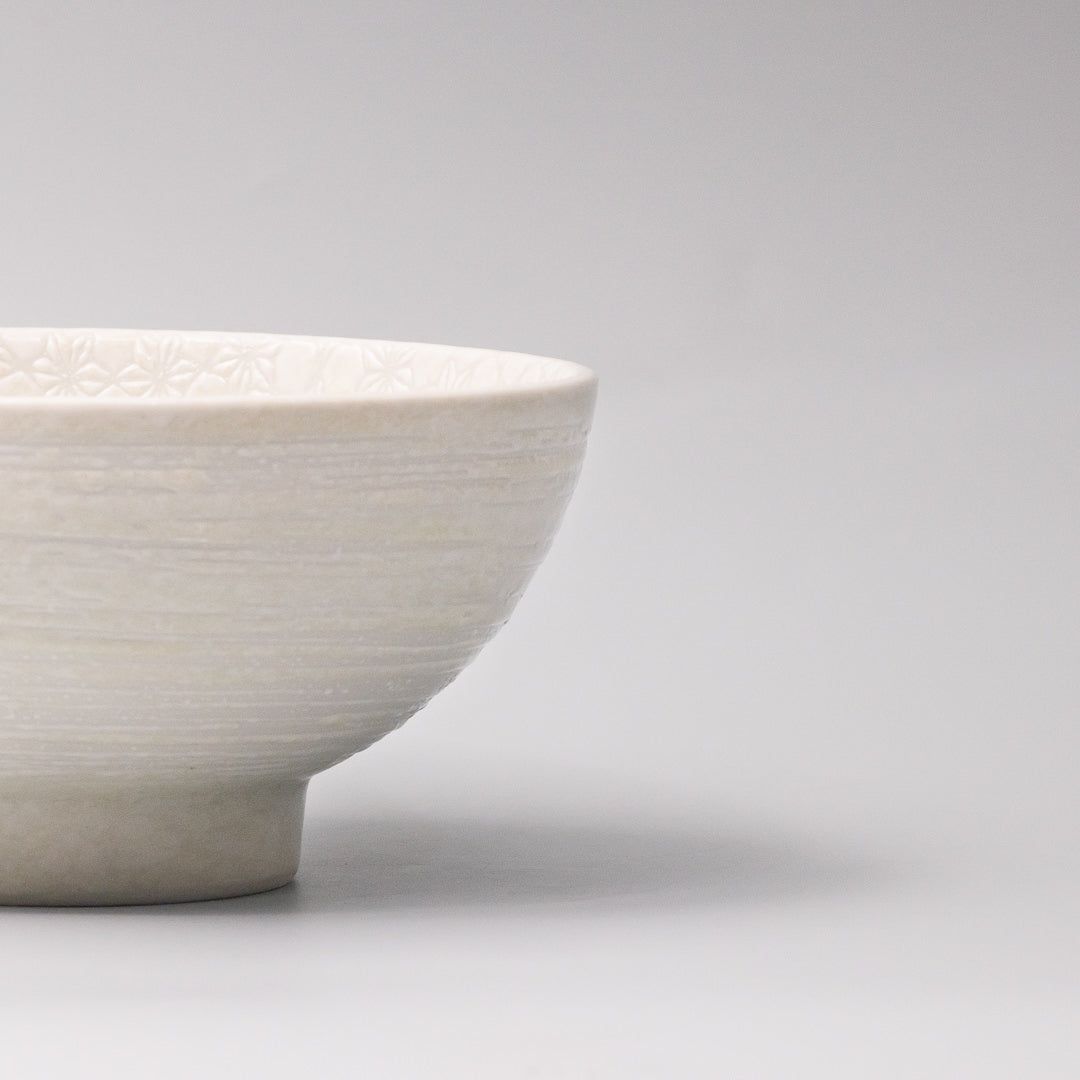 Bowl Large 19.5cm White Star Glaze - Image 2