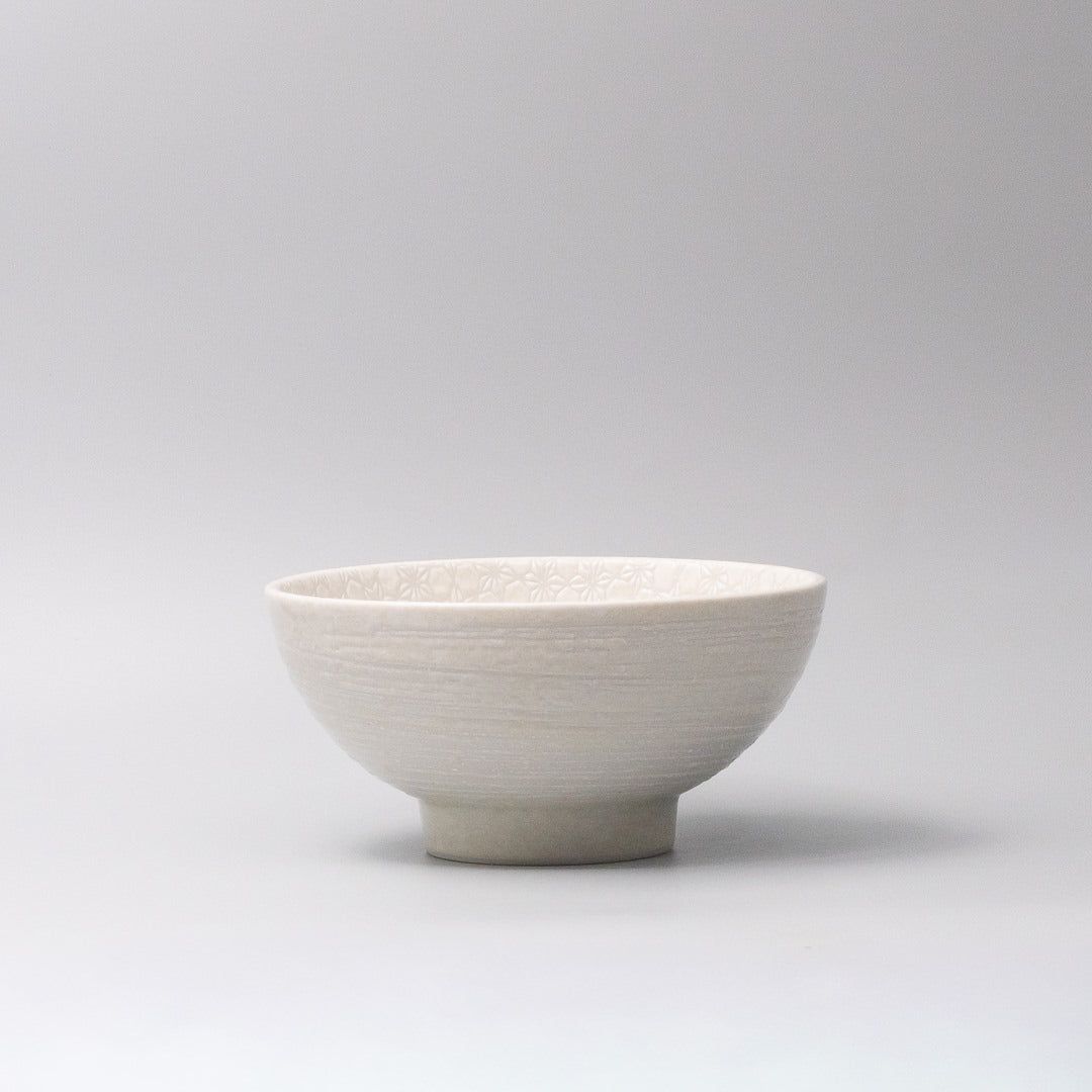 Bowl Large 19.5cm White Star Glaze - Image 4