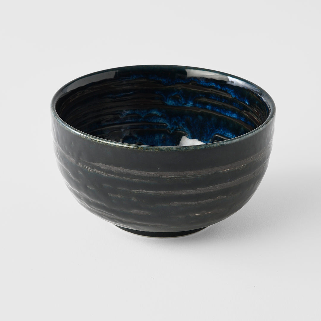 Bowl U Shape 13cm Copper Swirl Glaze - Image 1