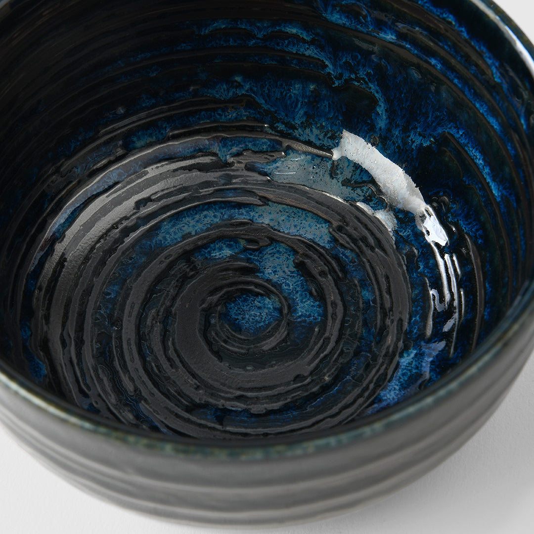 Bowl U Shape 13cm Copper Swirl Glaze - Image 2