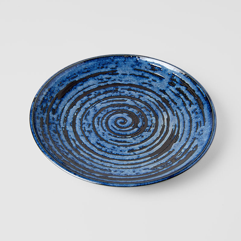 Dinner Plate 25cm Copper Swirl Glaze - Image 1