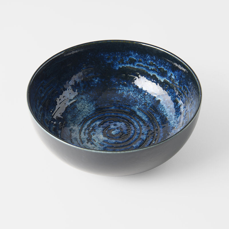 Serving Bowl 24cm Copper Swirl Glaze - Image 1