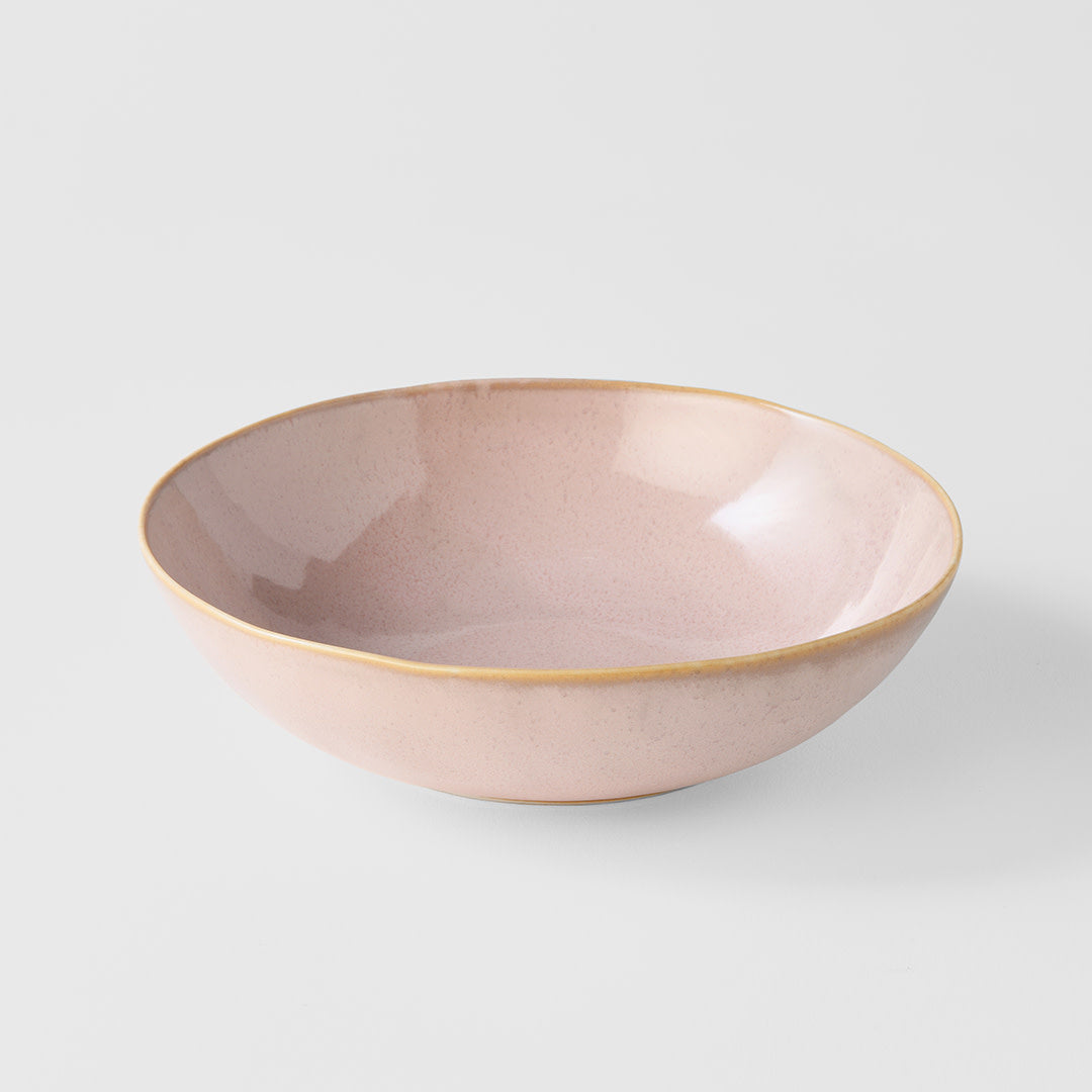 Bowl Oval 16cm Sakura Pink Glaze - Image 1