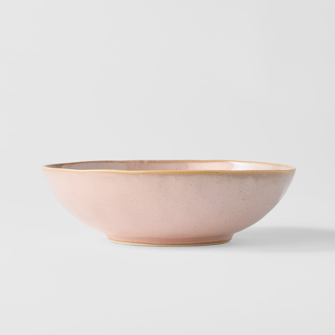 Bowl Oval 16cm Sakura Pink Glaze - Image 3