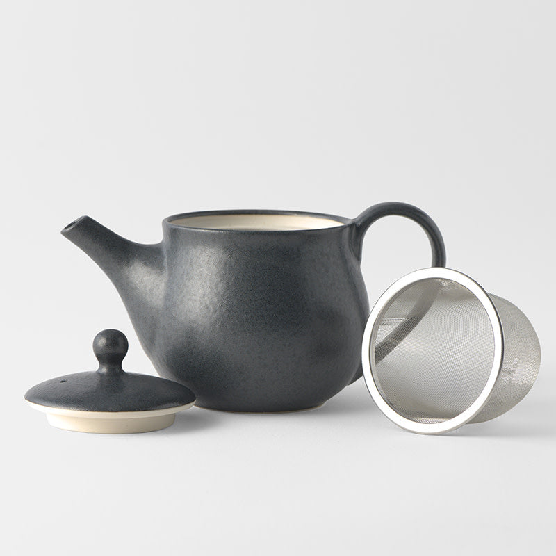 Teapot 400ml Matte Black Glaze - Image 1